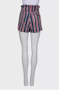 High waisted striped shorts