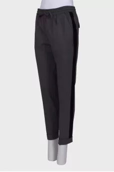Wool trousers with stripes