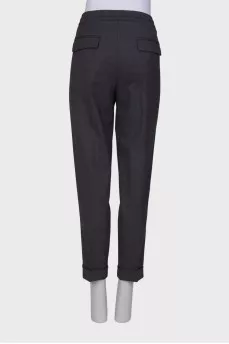 Wool trousers with stripes