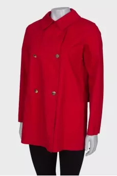 Red coat with golden buttons