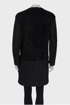 Coat with real fur