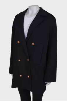 Black coat with a pattern