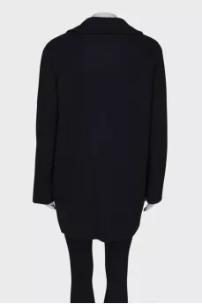Black coat with a pattern