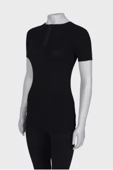 Straight fit wool T-shirt