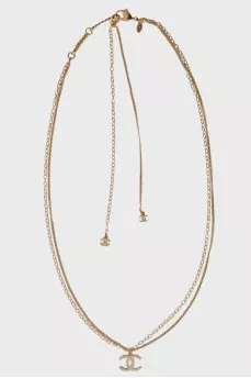 Necklace - strap with double chain