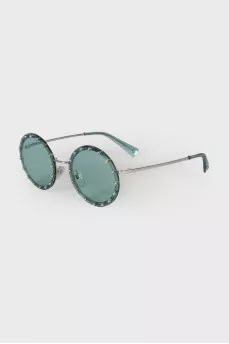 Turquoise rhinestone sunglasses
