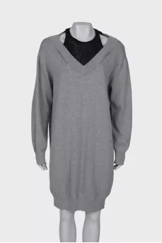 Gray loose fit dress