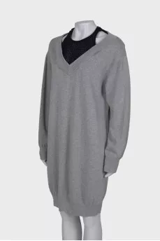 Gray loose fit dress