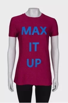 Pink T-shirt with lurex