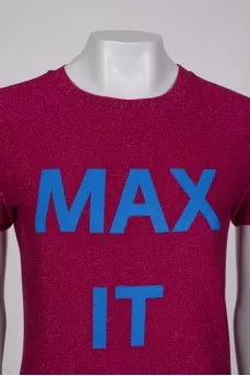Pink T-shirt with lurex
