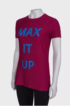 Pink T-shirt with lurex