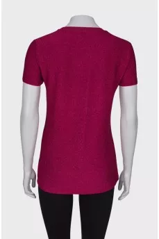 Pink T-shirt with lurex