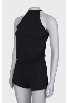 Off shoulder black jumpsuit