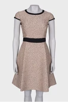 Beige fitted dress