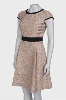 Beige fitted dress