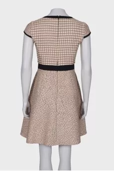 Beige fitted dress