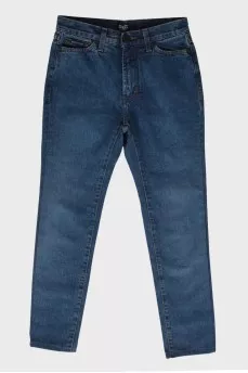 High waist jeans with tag