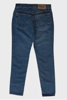 High waist jeans with tag