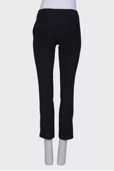 Black straight fit trousers