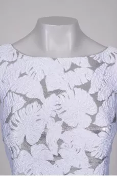 Dress in white floral print