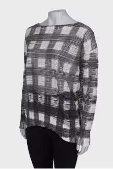 Printed translucent longsleeve