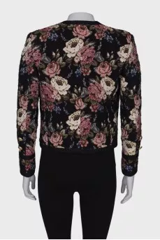 Jacket with floral embroidery