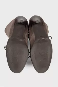 Graphite suede boots