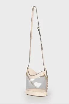 Transparent bag with golden hardware