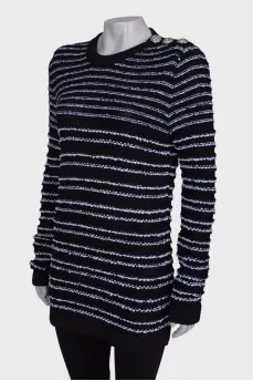 Black striped sweater
