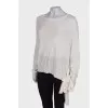 White shift sweater