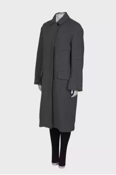 Gray straight coat
