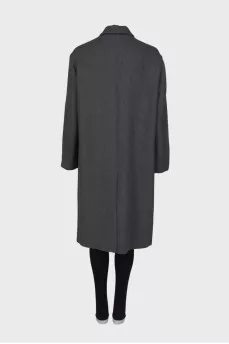 Gray straight coat