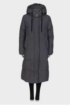 Long gray down jacket