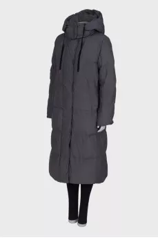 Long gray down jacket
