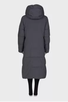 Long gray down jacket