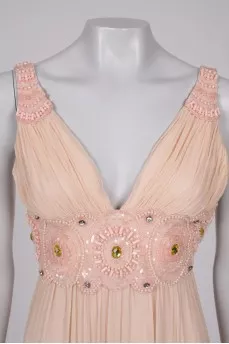 Silk dress with beads