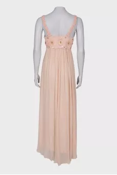 Silk dress with beads