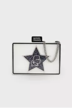 Clutch bag with glitter