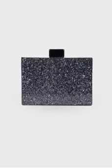 Clutch bag with glitter