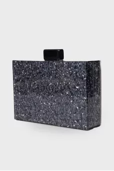 Clutch bag with glitter