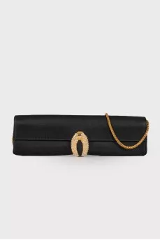 Textile clutch with decor