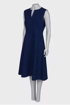 Navy blue dress with pockets