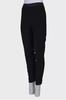 Black embroidered trousers
