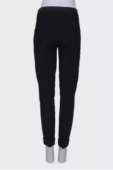 Black embroidered trousers