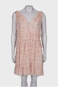 Pink dress with ruffles