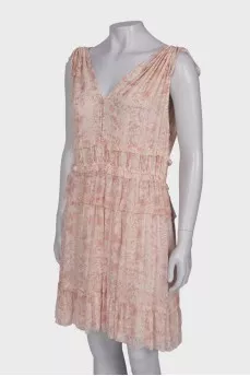 Pink dress with ruffles