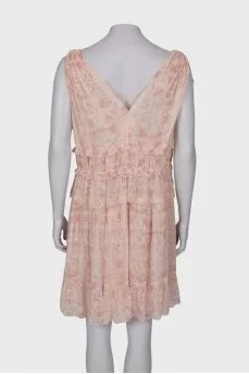 Pink dress with ruffles