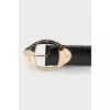 Lacquered black belt
