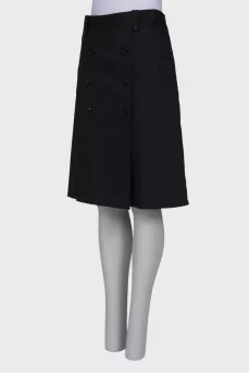 Black skirt with buttons