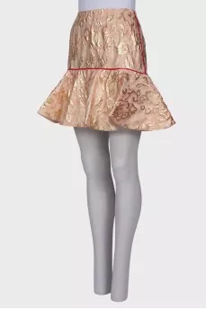 Skirt with golden pattern